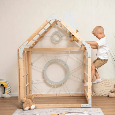 Scandinavian Wooden Climbing Playhouse - TINNITOTS