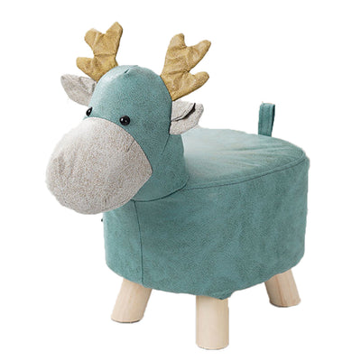 Soga Kids Animal Stool - Deer Character Green