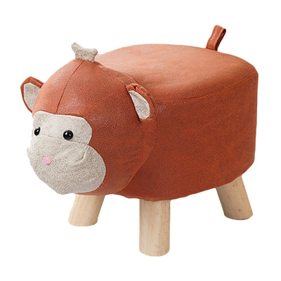 Soga Kids Animal Stool - Monkey Character Orange