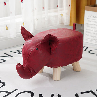 Soga Kids Animal Stool - Elephant Character Red