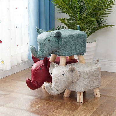 Soga Kids Animal Stool - Elephant Character Red
