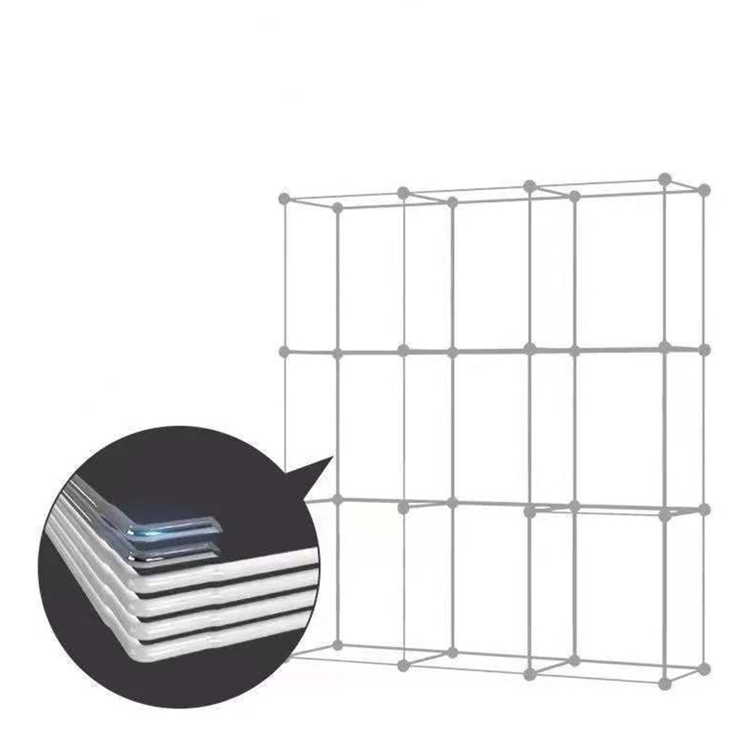 Soga 10 Cubes Castle Print Portable Foldable Wardrobe Storage Organiser Blue