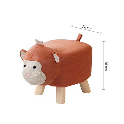 Soga Kids Animal Stool - Monkey Character Orange