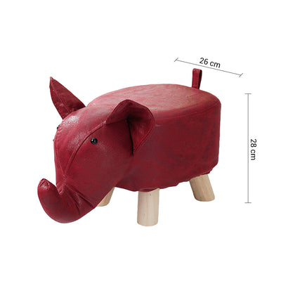 Soga Kids Animal Stool - Elephant Character Red