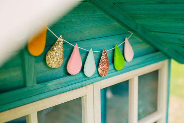 Plum Deckhouse Wooden Playhouse Teal Deckhouse Wooden Playhouse