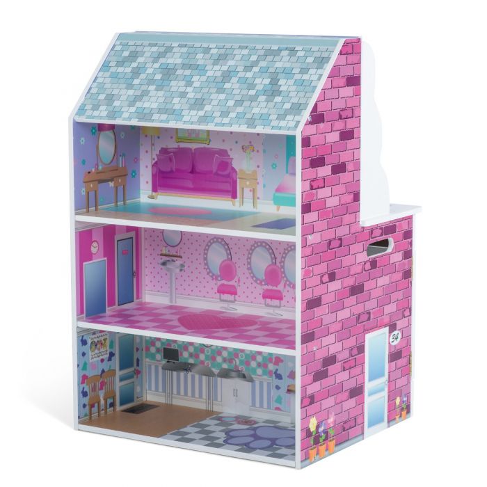2-in-1 Dollhouse and Kitchen by Plum Play