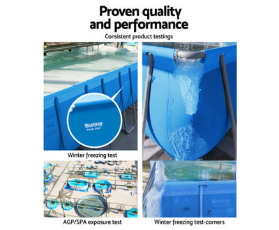 Bestway Swimming Pool 300x201x66cm Steel Frame Above Ground Pools 3300L