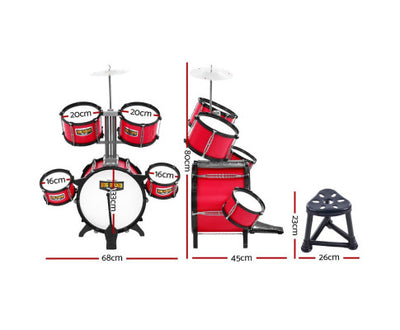 7 Piece Junior Drums Set by Keezi