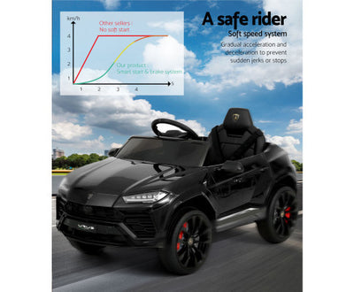 Rigo Kids Ride On Car Licensed Lamborghini 12V Electric URUS Remote Control Black