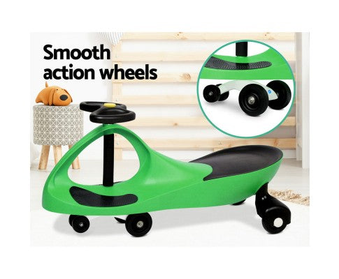 Rigo Kids Ride On Swing Car Green– Kids Toys Warehouse