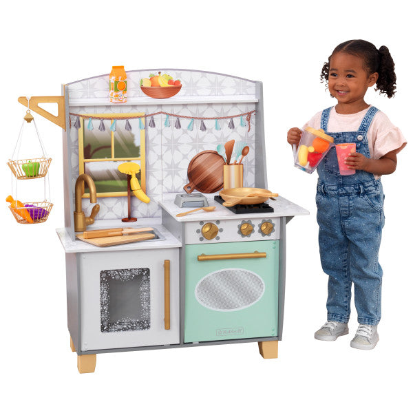 Boho bungalow wooden on sale play kitchen