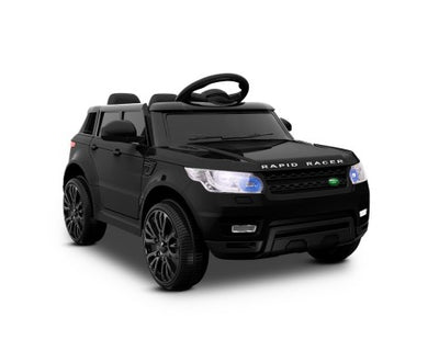 Rigo Kids Electric Ride On Car SUV Range Rover-inspired Cars Remote 12V Black with Free Customized Plates