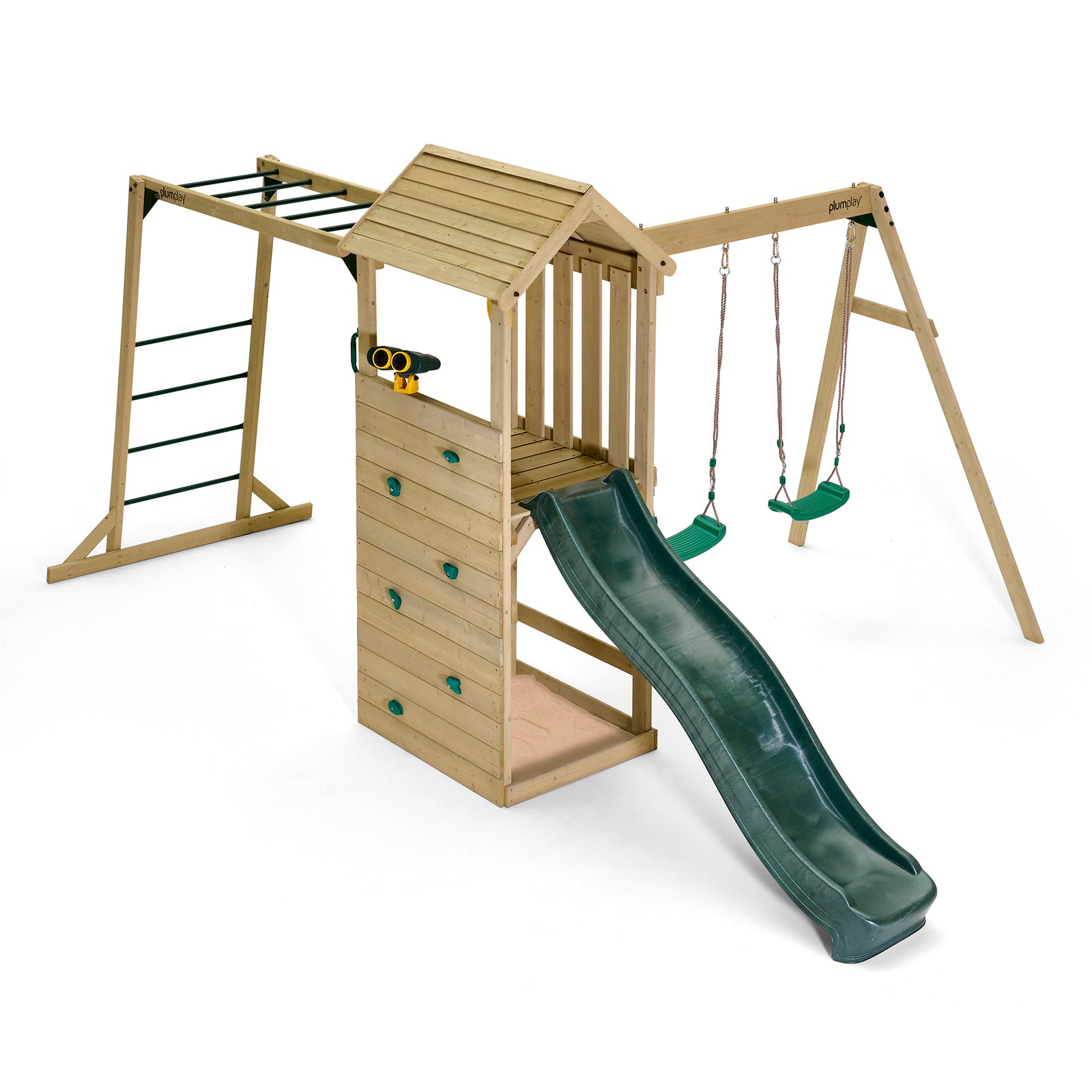 Lookout Tower Colour Pop Play Centre with Swings & Monkey Bars by Plum Play (NEW)