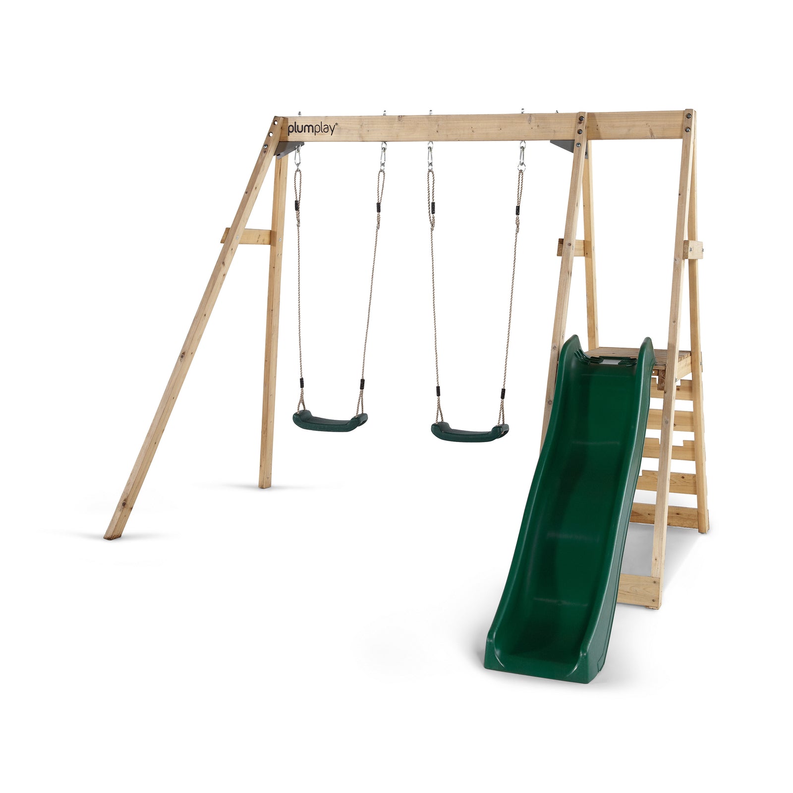 Tamarin Wooden Swing Set by PlumPlay - One Box Version