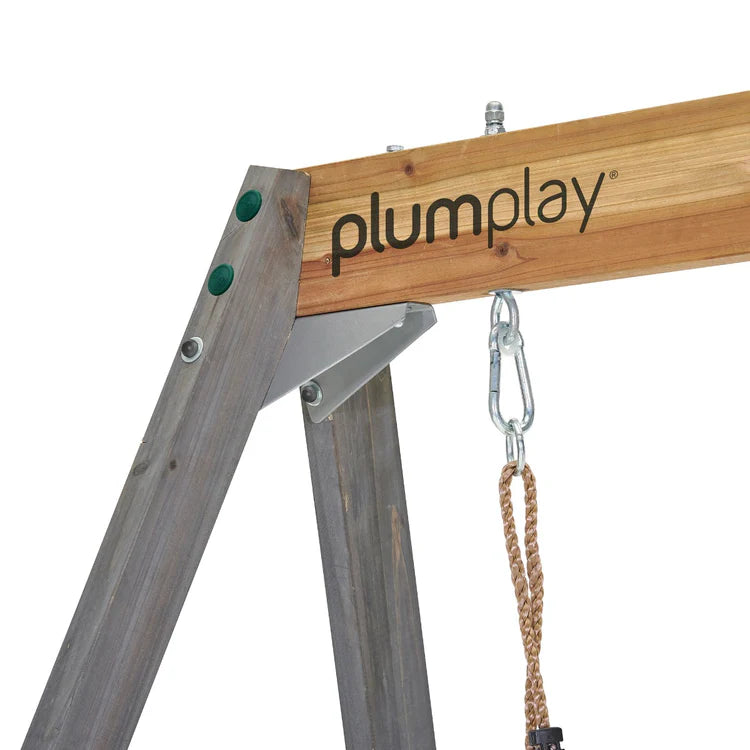Plum® Barbary Wooden Climbing Frame with Height adjustable seats and shade
