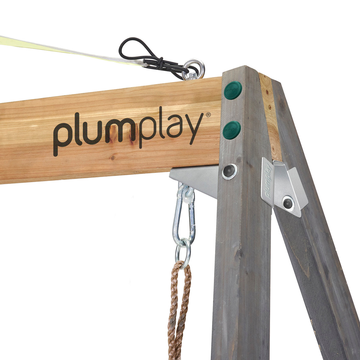 Plum® Siamang Wooden Outdoor Playset – Swing, Slide & Climbing Frame for Backyard Fun