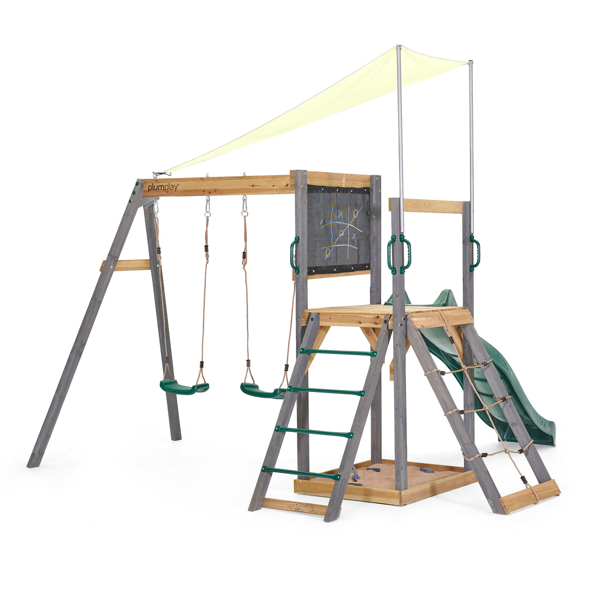 Plum® Siamang Wooden Outdoor Playset – Swing, Slide & Climbing Frame for Backyard Fun