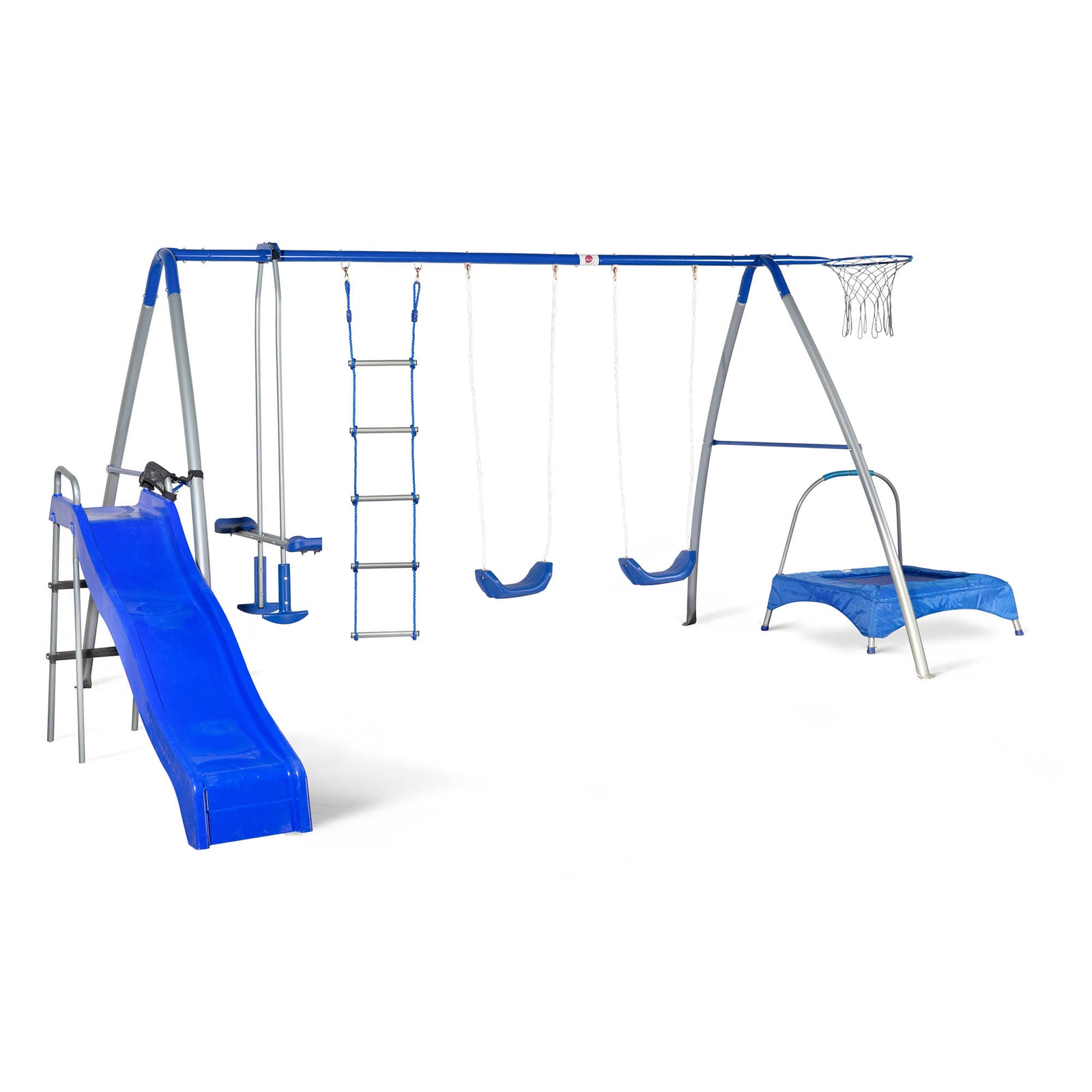 Plum® 8 Station Multiplay Swings Set with Bounce and Slide