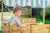 Plum® Wooden Sandpit with Canopy - Natural