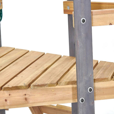 Plum® Barbary Wooden Climbing Frame with Height adjustable seats and shade