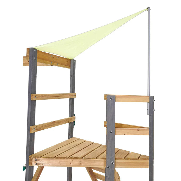 Plum® Barbary Wooden Climbing Frame with Height adjustable seats and shade