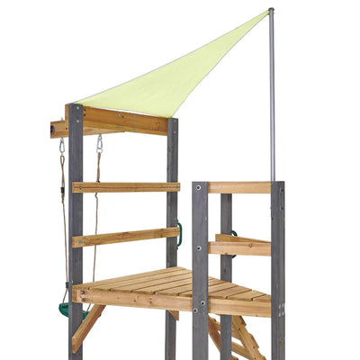 Plum® Barbary Wooden Climbing Frame with Height adjustable seats and shade