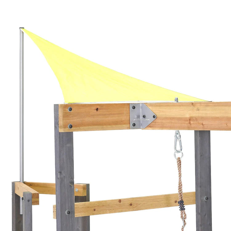 Plum® Barbary Wooden Climbing Frame with Height adjustable seats and shade