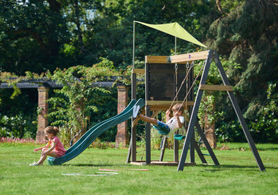 Plum® Siamang Wooden Outdoor Playset – Swing, Slide & Climbing Frame for Backyard Fun