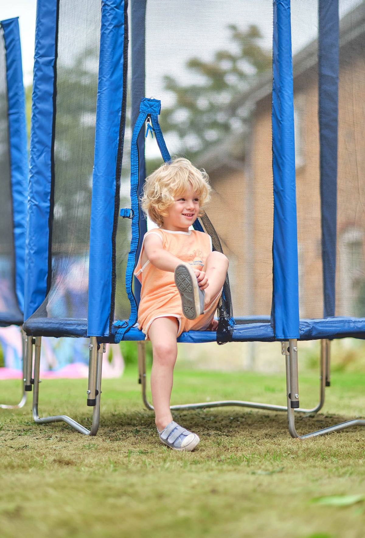 Plum® Junior Springsafe® Trampoline & Enclosure 4Ft - Blue