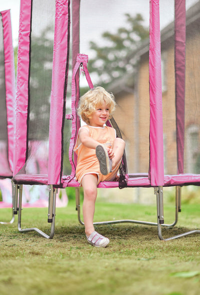 Plum® Junior Springsafe® Trampoline & Enclosure 4Ft- Pink