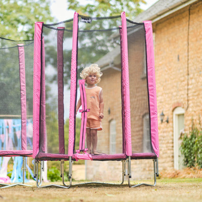 Plum® Junior Springsafe® Trampoline & Enclosure 4Ft- Pink