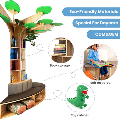 Corner Tree Book Shelf 90 degree - Kids Toys Warehouse