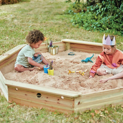 Giant Octagonal Sand Pit (Natural) by Plum Play