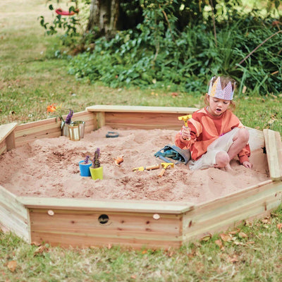 Giant Octagonal Sand Pit (Natural) by Plum Play