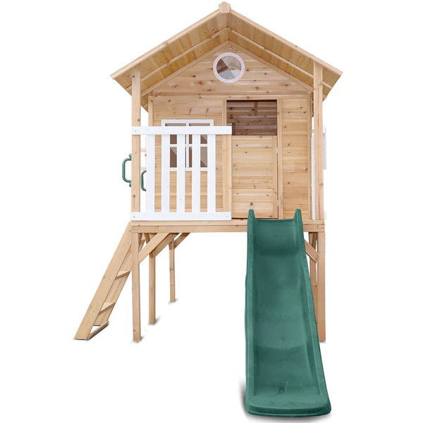 Lifespan Kids Archie Elevated Cubby House with Green Slide