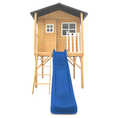 Lifespan Kids Burleigh Cubby House with 2.2m Slide (Blue)