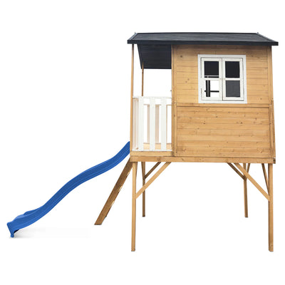 Lifespan Kids Burleigh Cubby House with 2.2m Slide (Blue)