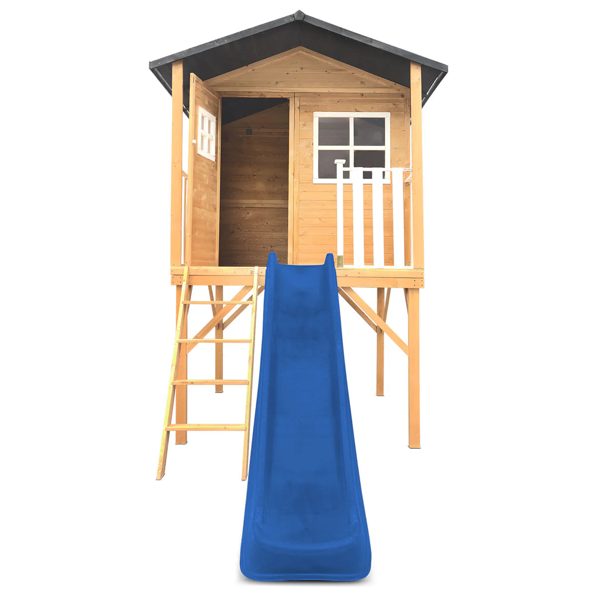 Lifespan Kids Burleigh Cubby House with 2.2m Slide (Blue)