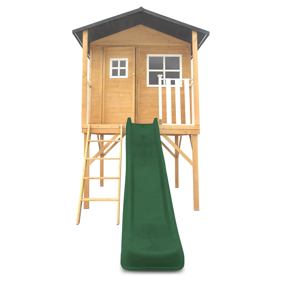 Lifespan Kids Burleigh Cubby House with 2.2m Slide (Green)