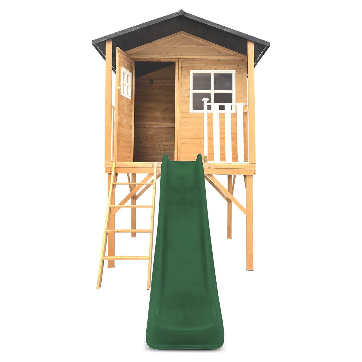 Lifespan Kids Burleigh Cubby House with 2.2m Slide (Green)