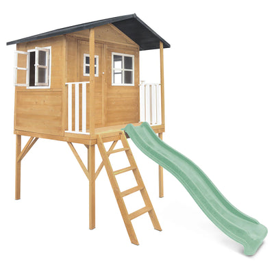 Lifespan Kids Burleigh Cubby House with 2.2m Slide (Pastel Green)