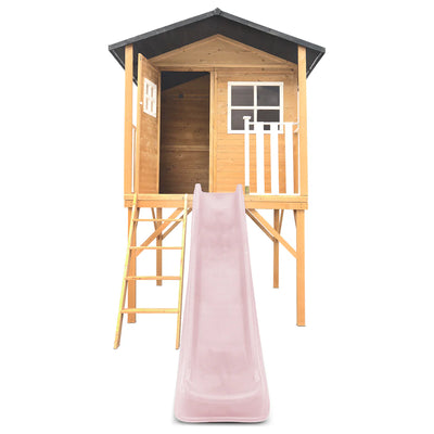 Lifespan Kids Burleigh Cubby House with 2.2m Slide (Pastel Pink)