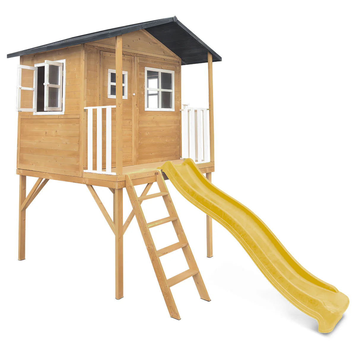 Lifespan Kids Burleigh Cubby House with 2.2m Slide (Yellow)