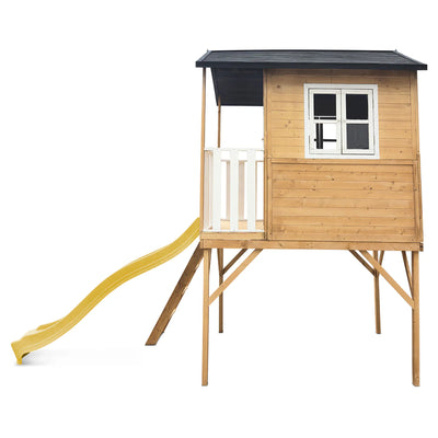 Lifespan Kids Burleigh Cubby House with 2.2m Slide (Yellow)