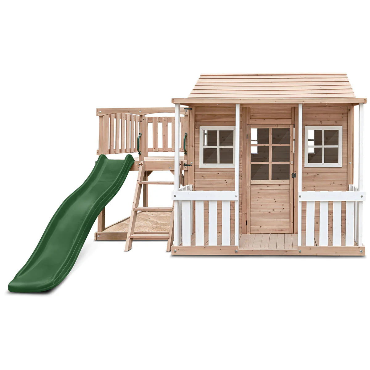 Lifespan Kids Finley Cubby House with 1.8m Slide (Green)