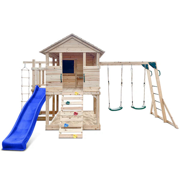 Lifespan Kids Kingston Cubby House with 2.2m Slide (Blue)