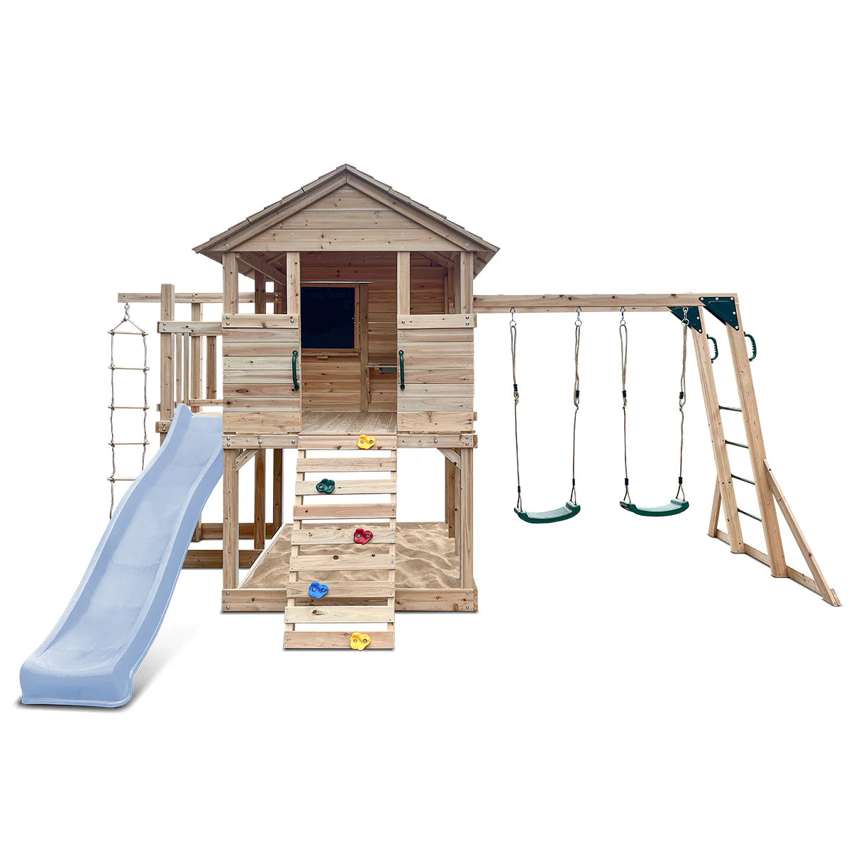 Lifespan Kids Kingston Cubby House with 2.2m Slide (Pastel Blue)
