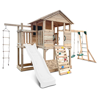 Lifespan Kids Kingston Cubby House with 2.2m Slide (White)