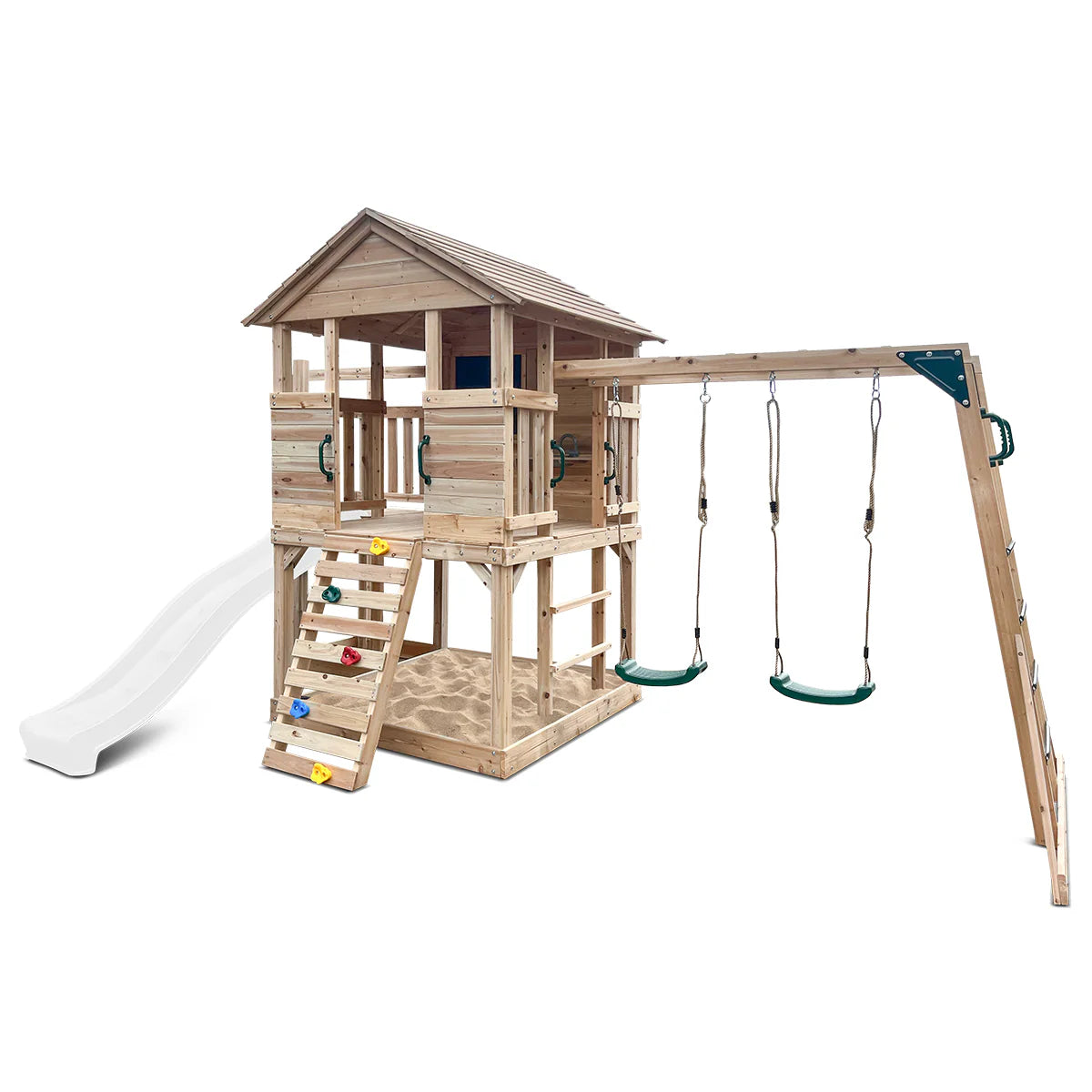 Lifespan Kids Kingston Cubby House with 2.2m Slide (White)