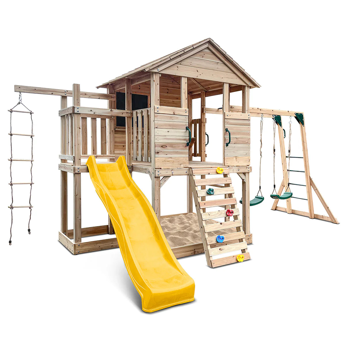Lifespan Kids Kingston Cubby House with 2.2m Slide (Yellow)